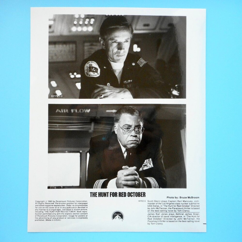 VTG Hunt For Red October Original Movie Press Photo James Earl Jones Scott Glenn